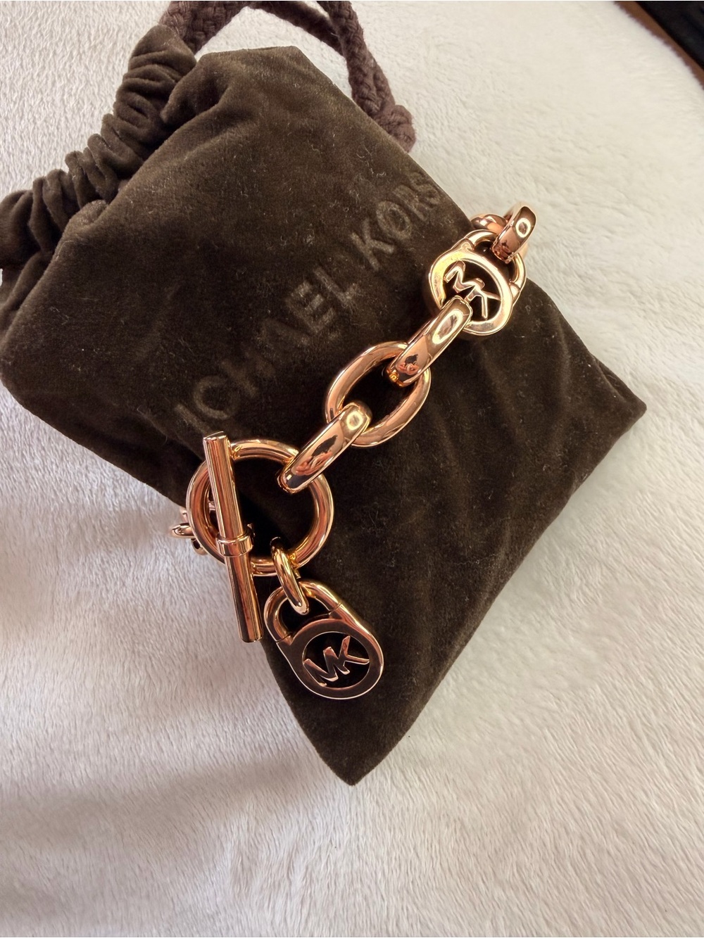 Michael Kors Rose Gold Chain Toggle Bracelet